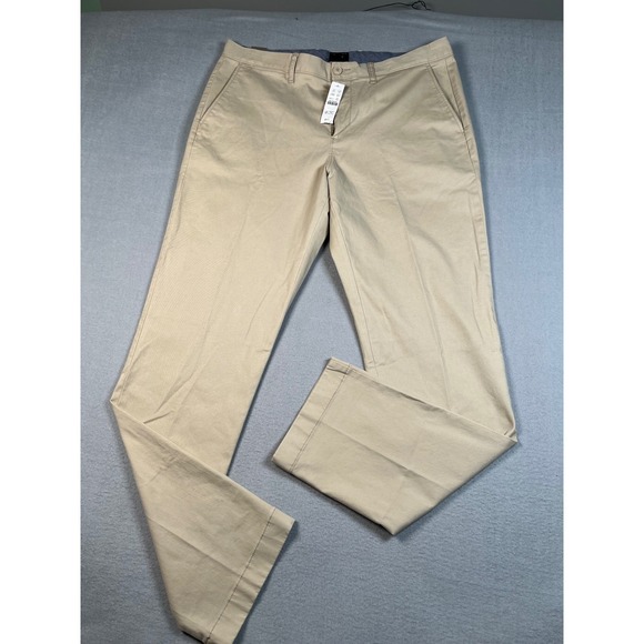 J. Crew 770‎ Straight Chino Pants Khaki Mens W34 L32 Recycled Paper New